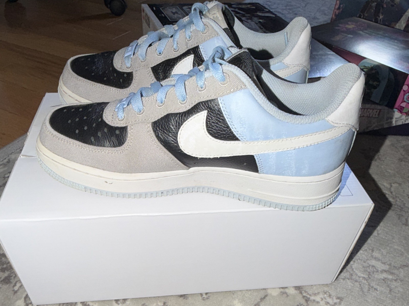 nike air force 1 low sneakers black/gray/light blue dv3892 900. nike air force 1 low sneakers black/gray/light blue dv3892 900.