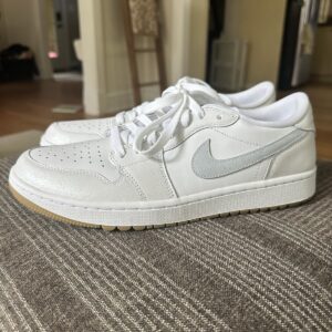 nike air jordan 1 low g spikeless golf dd9315 111 white gum nby men sz 10.5