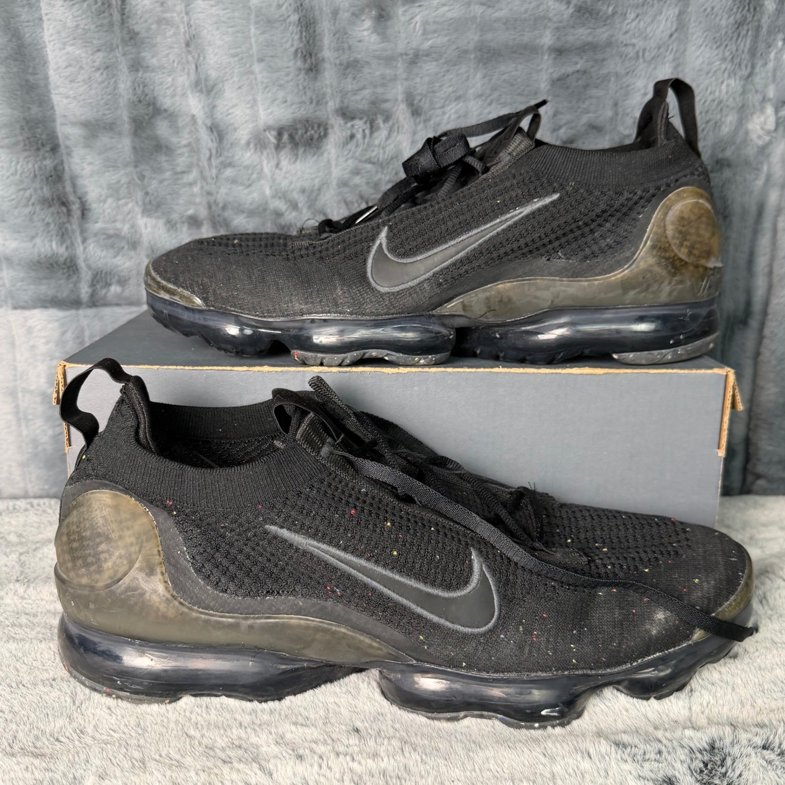 nike air vapormax 2021 fk triple black anthracite dh4084 001 men 13 running shoe nike air vapormax 2021 fk triple black anthracite dh4084 001 men 13 running shoe