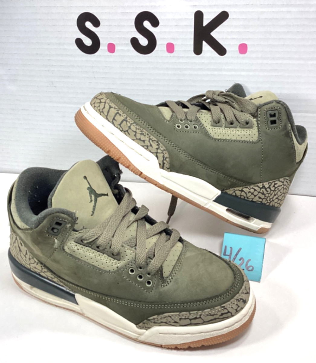 jordan 3 retro family affair olive green gs/youth size 3.5y jordan 3 retro family affair olive green gs/youth size 3.5y