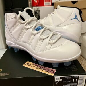new nike air jordan 11 xi mcs baseball cleats size 11 wht legend blue hm7326 104