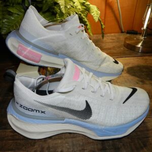 men's nike zoomx invincible run fk flyknit 3 white/cobalt bliss size 8.5