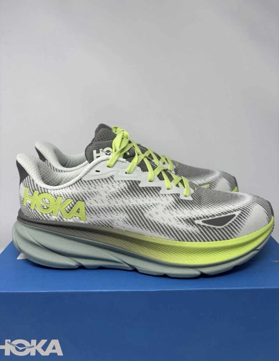 hoka one one clifton 9 gtx 1141470f stlv slate aloe vera green men's size 10.5 d hoka one one clifton 9 gtx 1141470f stlv slate aloe vera green men's size 10.5 d