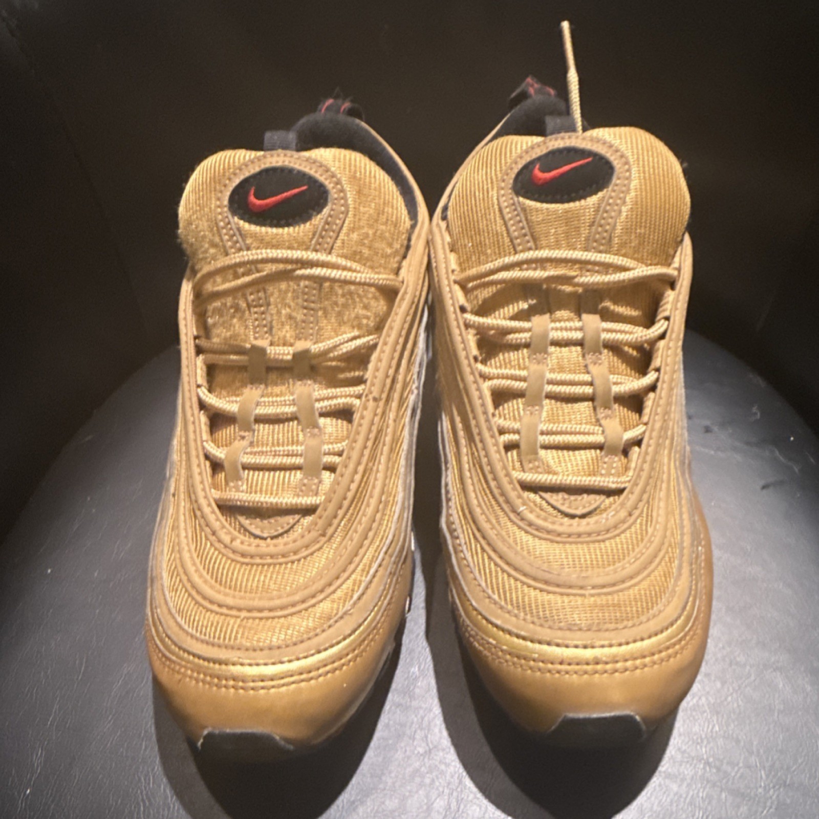 nike air max 97 og 2023 metallic gold low top lace up leather sneakers men nike air max 97 og 2023 metallic gold low top lace up leather sneakers men