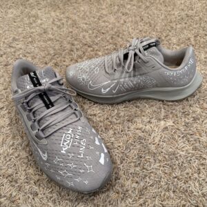 nike air zoom pegasus 38 “nathan bell” running shoes #dm1610 001 gray mens sz 10