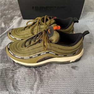 nike air max 97 undftd militia green black orange dc4830 300 mens 10.5