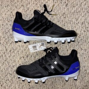adidas ultraboost football cleats black blue woven jp7410 men’s size 9 new