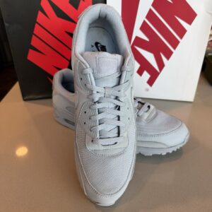 nike air max 90 cn8490 001 triple grey mesh low top men's sneakers