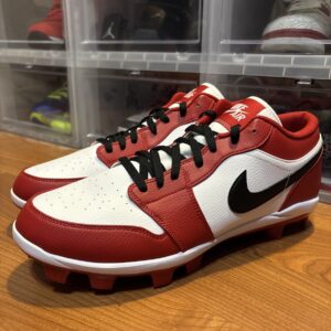 air jordan 1 retro mcs low chicago cj8524 611 baseball cleats men’s sz 15 nwob