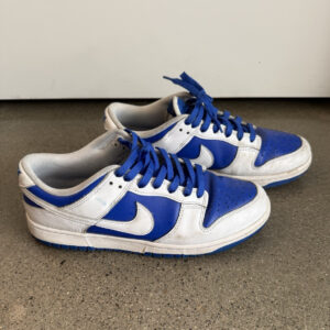 nike dunk low racer blue/white leather low top lace up sneaker dd1391 401