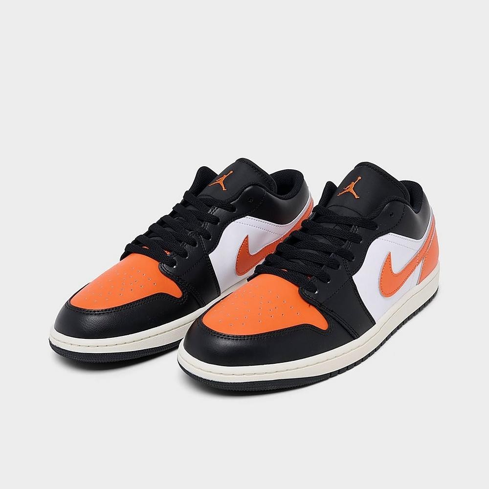 nib men nike jordan 1 low black/starfish/white/sail 553558 081 nib men nike jordan 1 low black/starfish/white/sail 553558 081