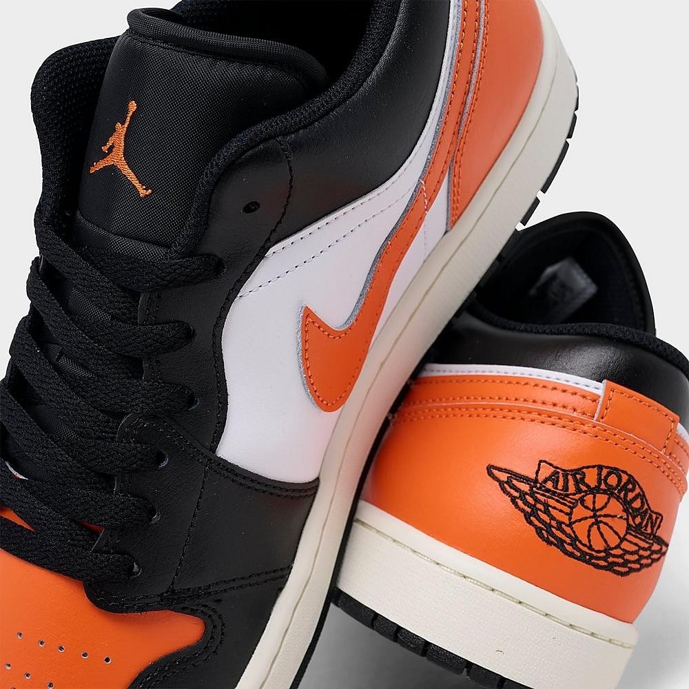 nib men nike jordan 1 low black/starfish/white/sail 553558 081 nib men nike jordan 1 low black/starfish/white/sail 553558 081