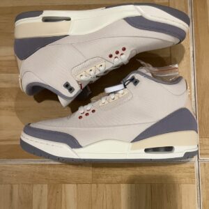 size 9.5 jordan 3 retro se canvas muslin white red grey shoes dh7139 100