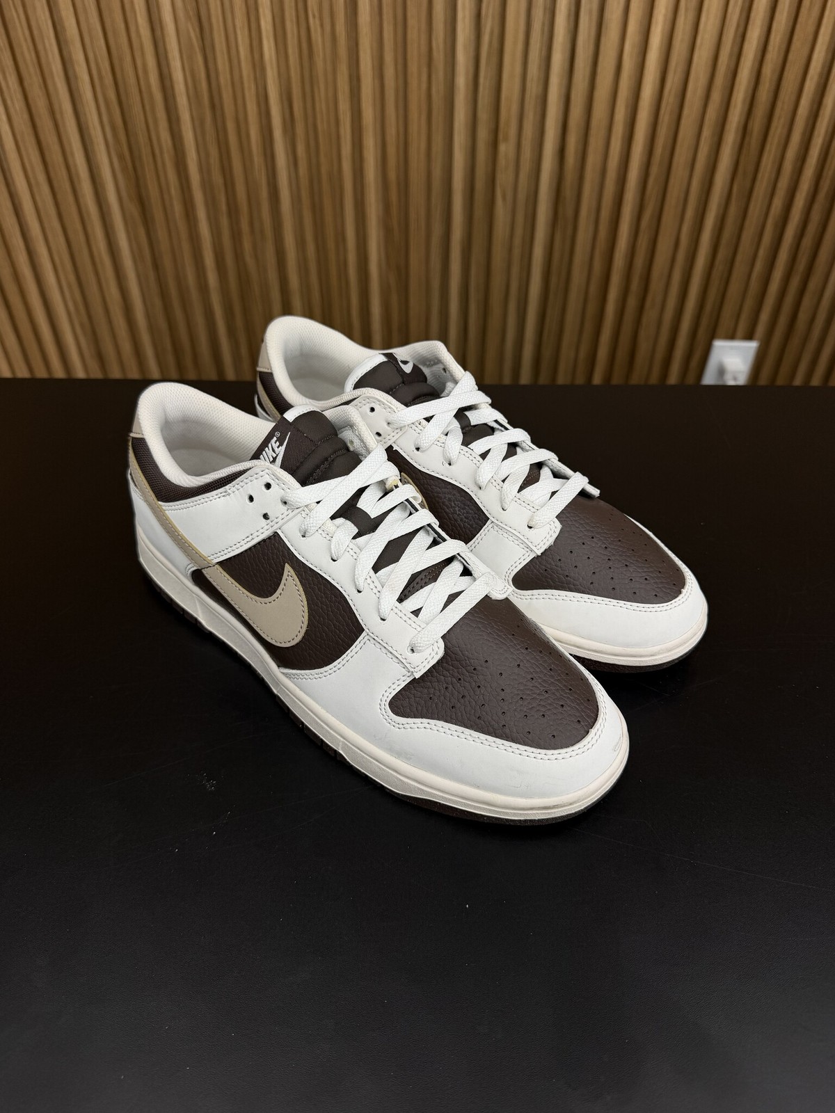 nike dunk low next nature summit white baroque brown size 12, preowned r nike dunk low next nature summit white baroque brown size 12, preowned r