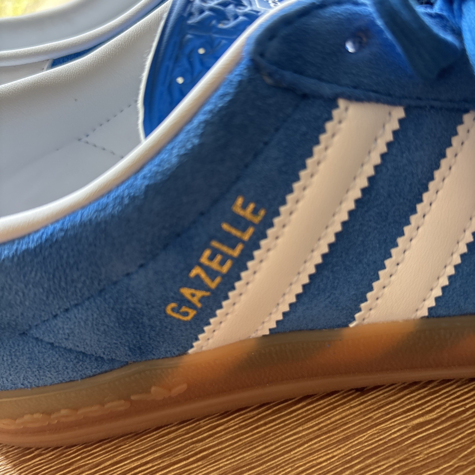 size 7.5 adidas men's gazelle indoor blue bird gum size 7.5 adidas men's gazelle indoor blue bird gum