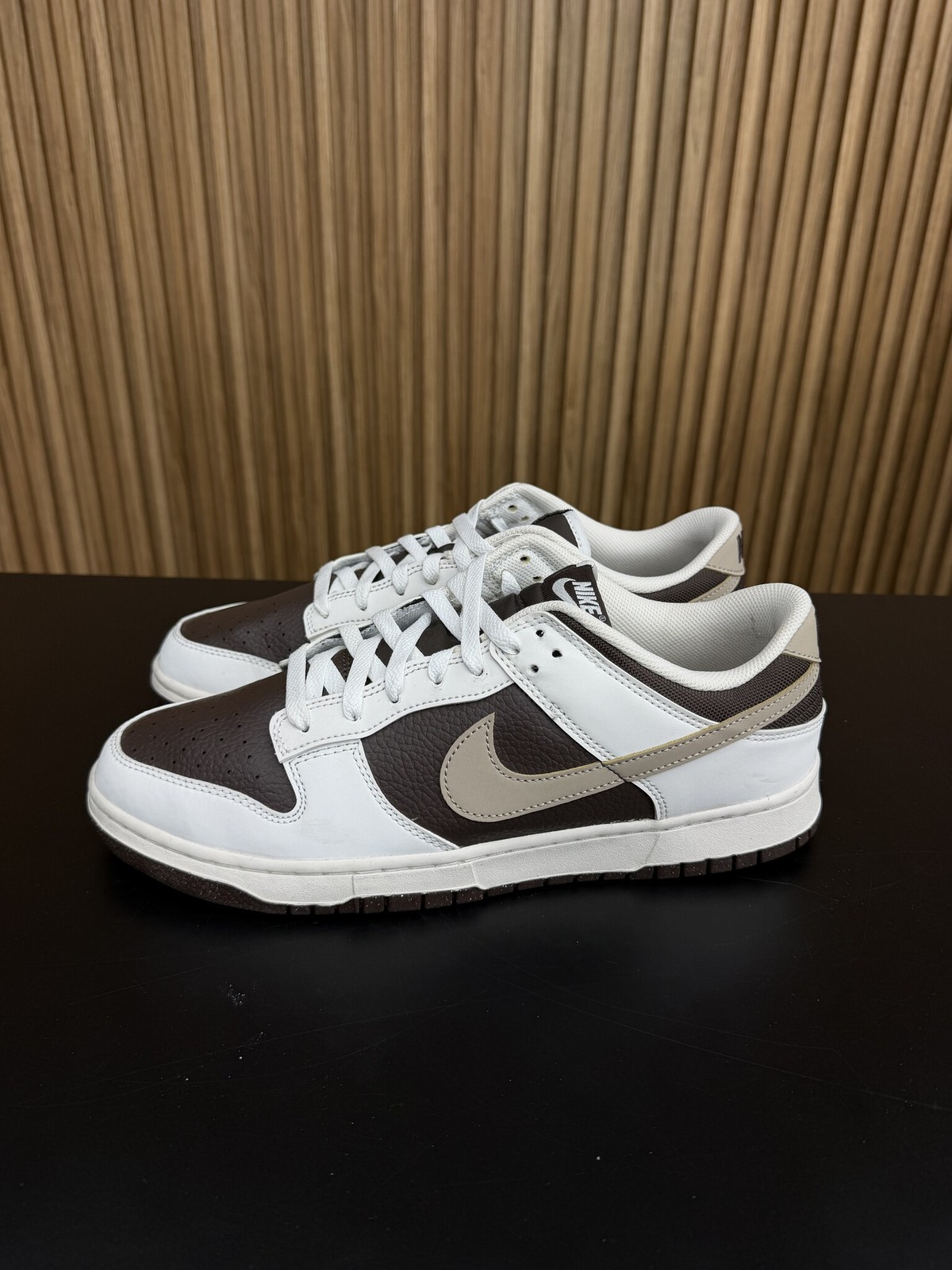 nike dunk low next nature summit white baroque brown size 12, preowned r nike dunk low next nature summit white baroque brown size 12, preowned r