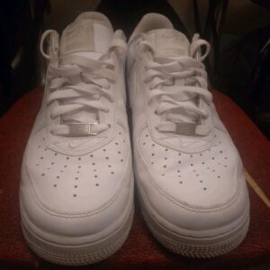 nike air force 1 supreme white low top casual sneakers men's size 9 preowned