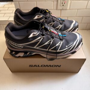 salomon xt 6 gtx gore tex men's 10 phantom/hushed violet trail shoes xt6 black