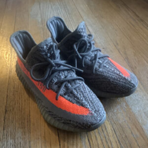 adidas yeezy boost 350 v2 beluga 2.0 gray/bold orange low top men's sneakers