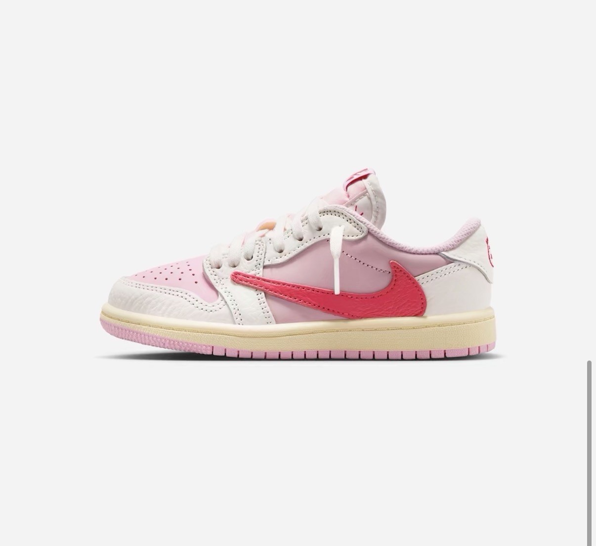 air jordan 1 low travis scott tropical pink size 3y air jordan 1 low travis scott tropical pink size 3y