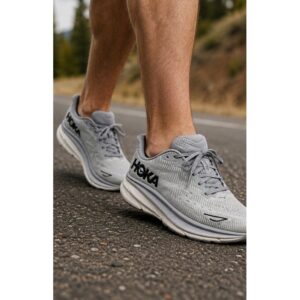 hoka one one clifton 9 mens running shoes grey white 1127895 hmbc size 10d