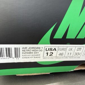 jordan air jordan 1 high og "black and lucky green" dz5485 031