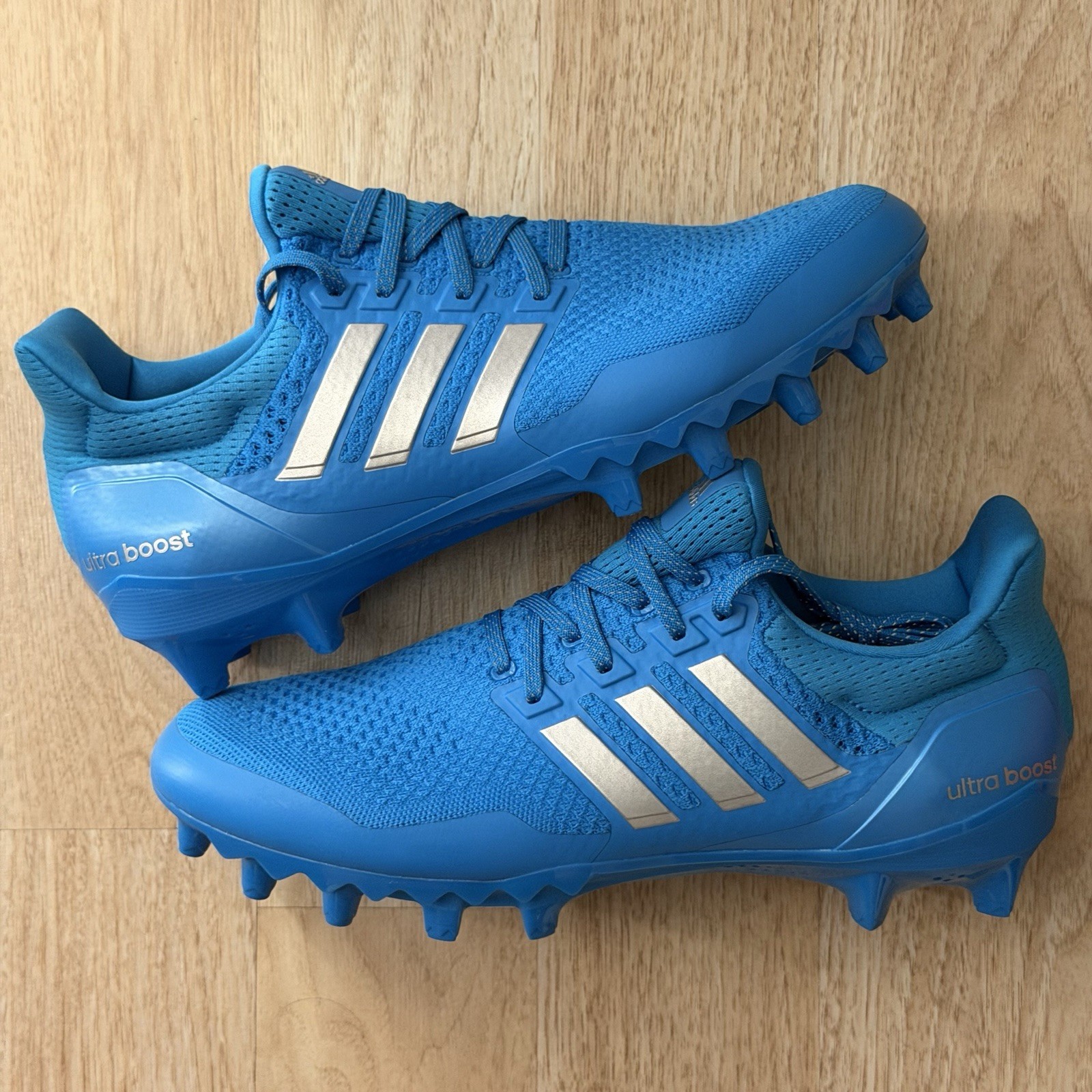 size 12.5 adidas ultraboost football cleats 'solar blue' jp7412 (brand new) size 12.5 adidas ultraboost football cleats 'solar blue' jp7412 (brand new)