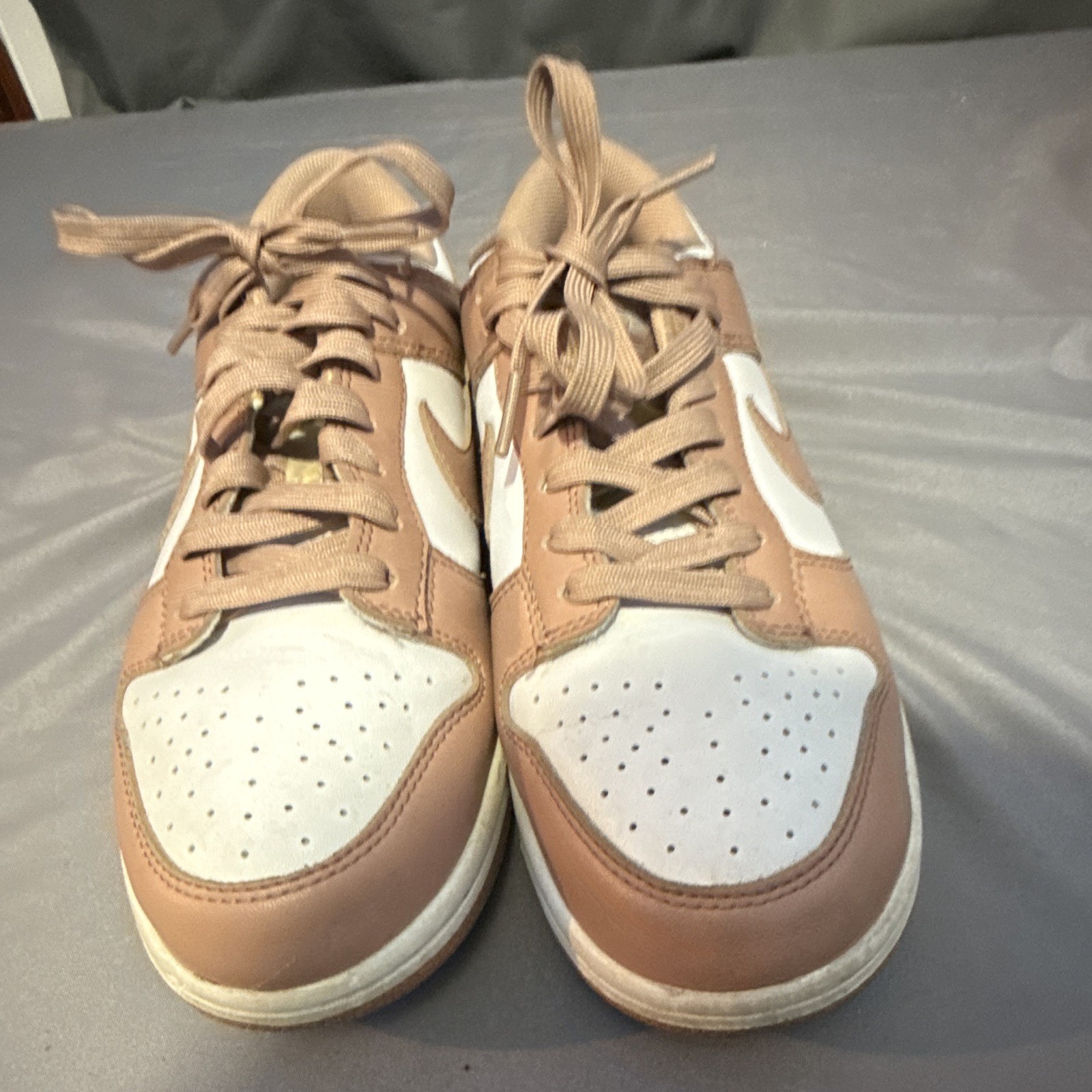 nike dunk low men’s brown/white colorblock low top lace up sneakers rubber nike dunk low men’s brown/white colorblock low top lace up sneakers rubber