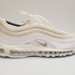 nike air max 97 triple white wolf gray sz 9.5 men's low top sneakers 921826 101
