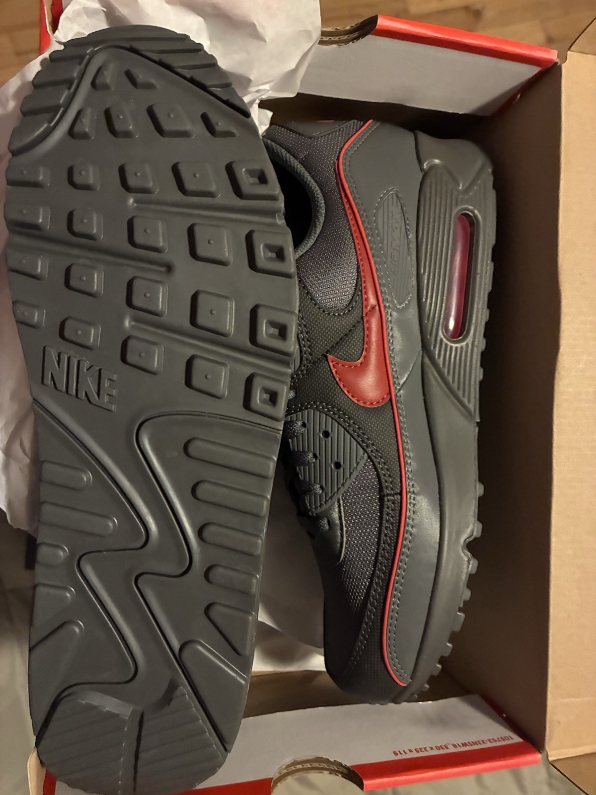nike air max 90 premium iron grey/university red/black hv4517 001 men's nike air max 90 premium iron grey/university red/black hv4517 001 men's
