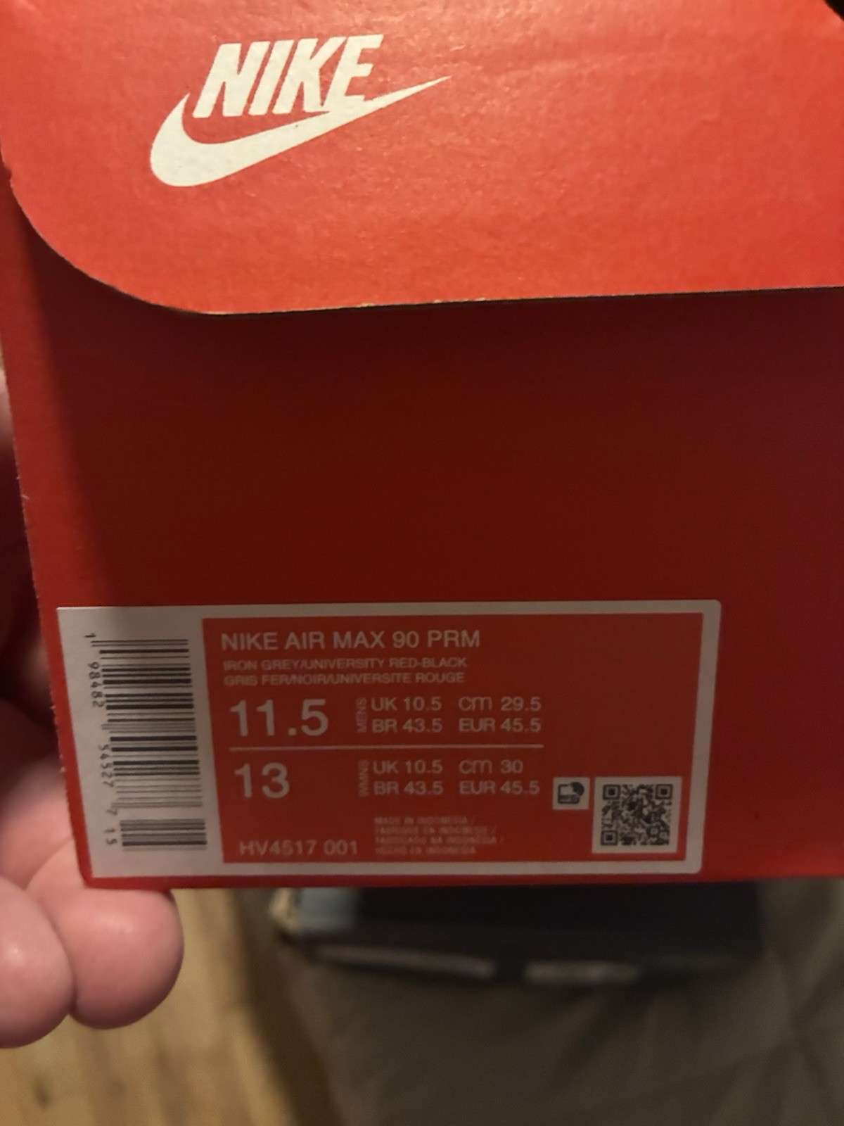 nike air max 90 premium iron grey/university red/black hv4517 001 men's nike air max 90 premium iron grey/university red/black hv4517 001 men's