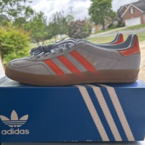 adidas gazelle indoor shoes men's size 11.5 wonder blue orange jh5405