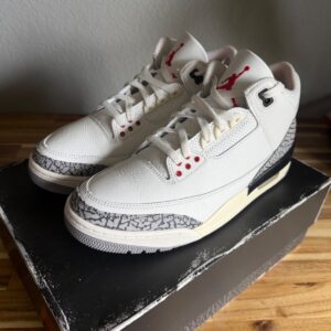 jordan 3 retro “white cement reimagined” men’s size 10.5 – preowned – dn3707 100