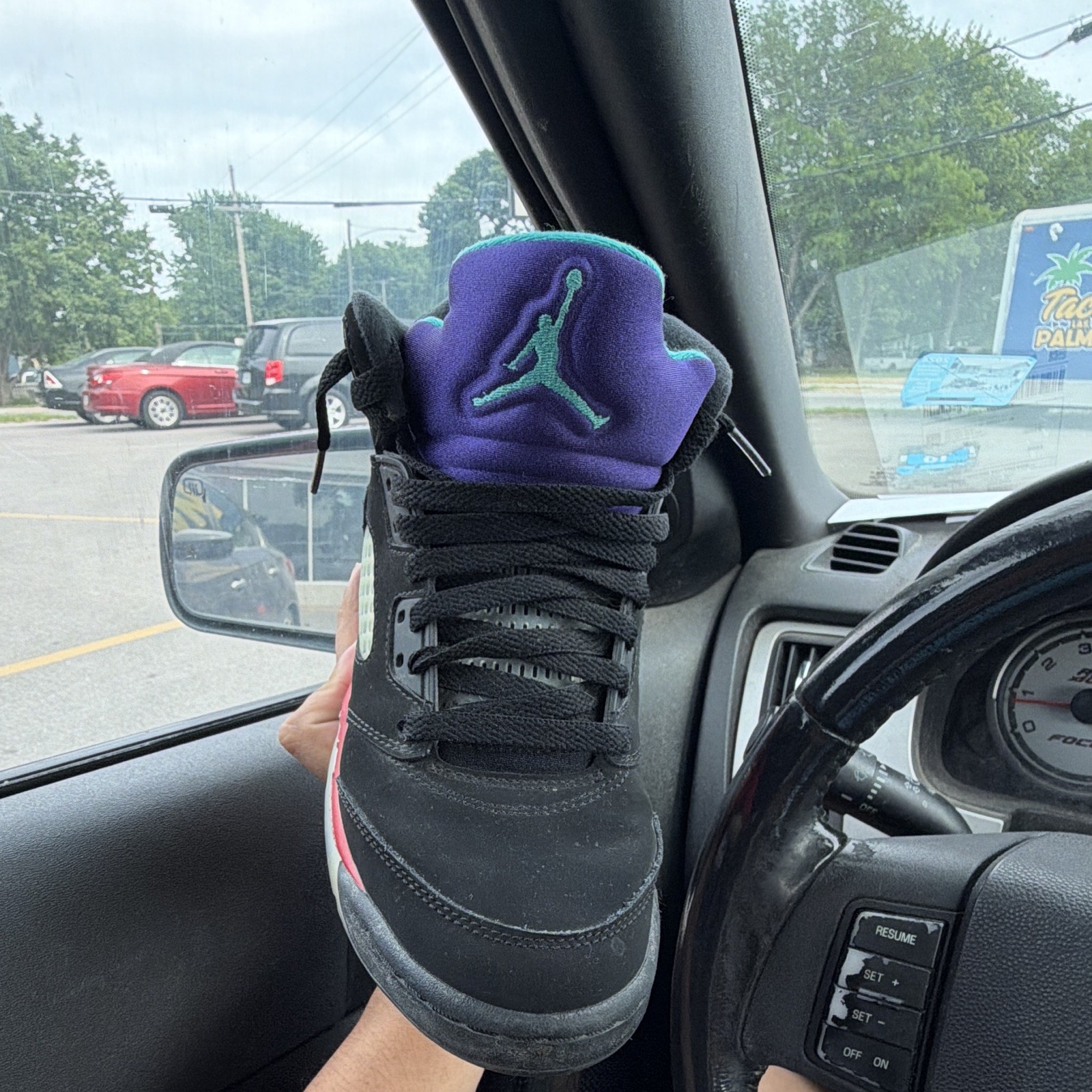 jordan air jordan 5 retro top 3 black red purple aqua nubuck high top sneakers jordan air jordan 5 retro top 3 black red purple aqua nubuck high top sneakers