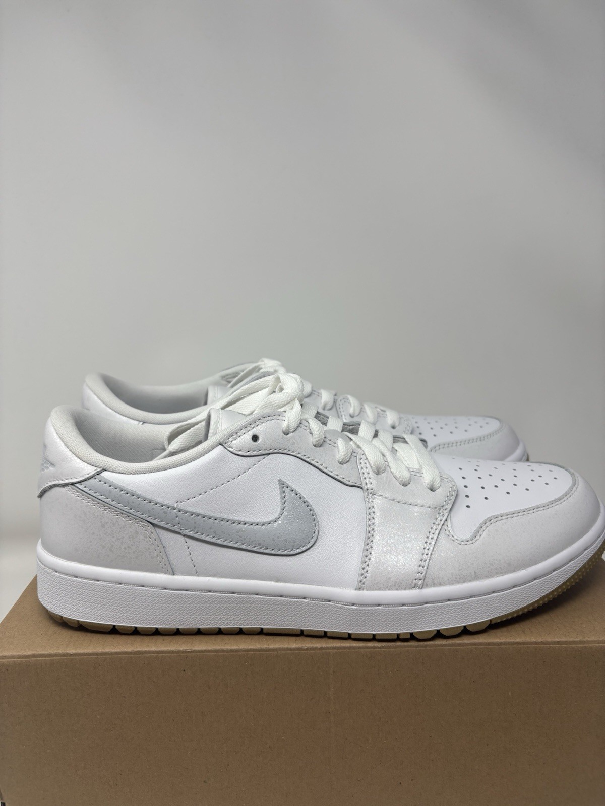 nike air jordan 1 low golf shoes spikeless white gum dd9315 111 men's size nike air jordan 1 low golf shoes spikeless white gum dd9315 111 men's size