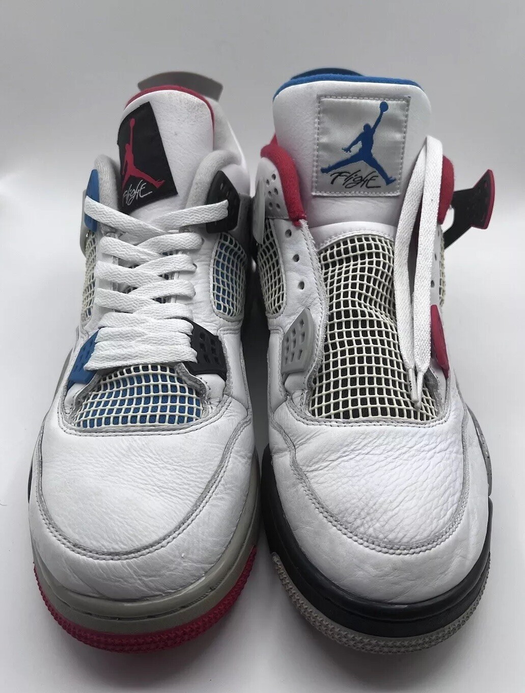 nike air jordan retro 4 what the ci1184 146 sz 14 white cement red military blue nike air jordan retro 4 what the ci1184 146 sz 14 white cement red military blue