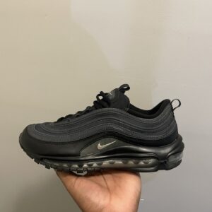 nike air max 97 black gray striped low top lace up men's sneaker athletic