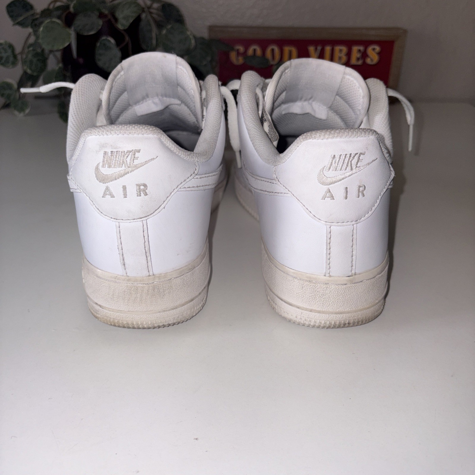nike air force 1 low triple white mens size 10.5 cw2288 nike air force 1 low triple white mens size 10.5 cw2288