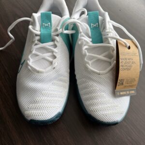 nike metcon 9 white/teal lace up low top mesh rubber outsole dz2617 105