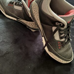 jordan air jordan 3 retro td cleat black cement mid top leather fz8626 001