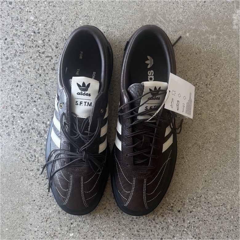adidas s.f.t.m. men’s brown/white low top lace up athletic sneakers adidas s.f.t.m. men’s brown/white low top lace up athletic sneakers