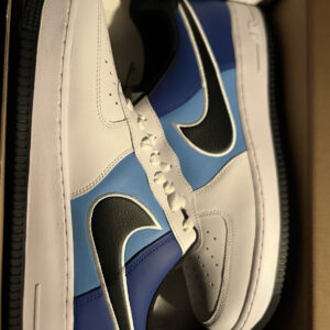 nike air force 1 '07 low white black blue carolina sneaker hq3823 100