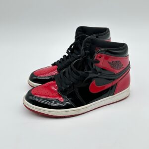 air jordan 1 retro high og patent bred 555088 063 sneakers red sz 9.5 nike