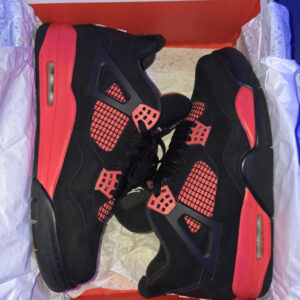 jordan air jordan 4 retro red thunder ct8527 016 black/red mid top (10)