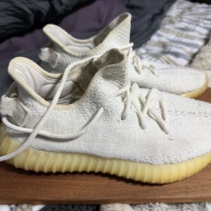 adidas yeezy boost 350 v2 cream white triple white with upper gum men's 8