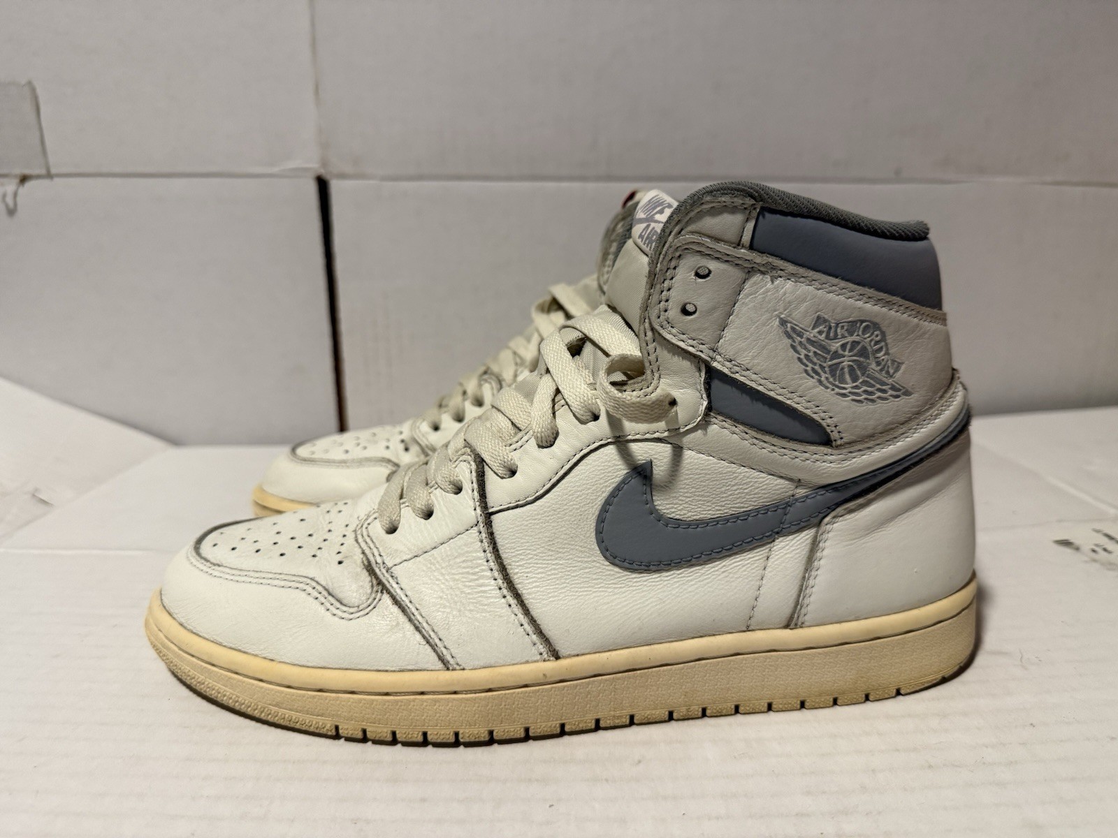 air jordan 1 retro og high sail custom neutral grey mens 9.5 55088 114 air jordan 1 retro og high sail custom neutral grey mens 9.5 55088 114