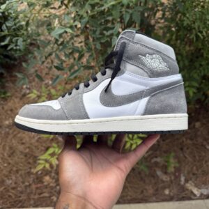 size 9 air jordan 1 retro og high washed black clean