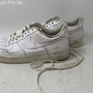 nike mens air force 1 '07 cw2288 111 white round toe lace up sneaker shoes sz 9