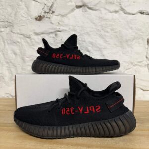 adidas yeezy boost 350 v2 'bred' men's size 9 pre owned sneakers cp9652