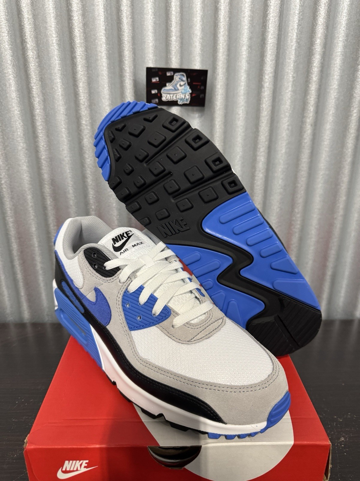 nike air max 90 white blue crystal size 12 men's brand new dm0029 122 nike air max 90 white blue crystal size 12 men's brand new dm0029 122